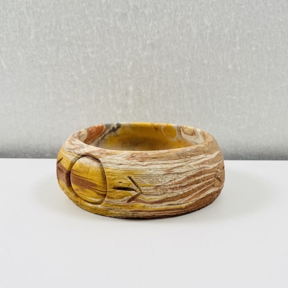 Comanche Pottery Inc. Vintage 1980's Swirl Bowl Handmade By Ron Allen #0075 - Picture 3 of 6